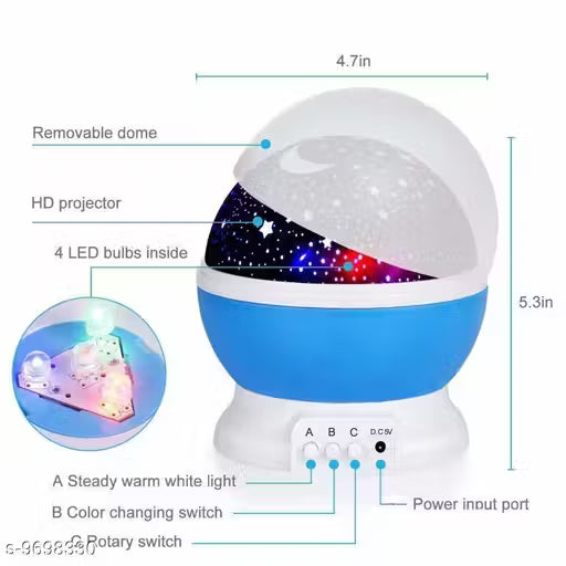 3D Galaxy Star Projector Lamp