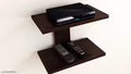 Luxury Floating Wooden Wall Shelf- Compact Dual Tier (Wallnut)